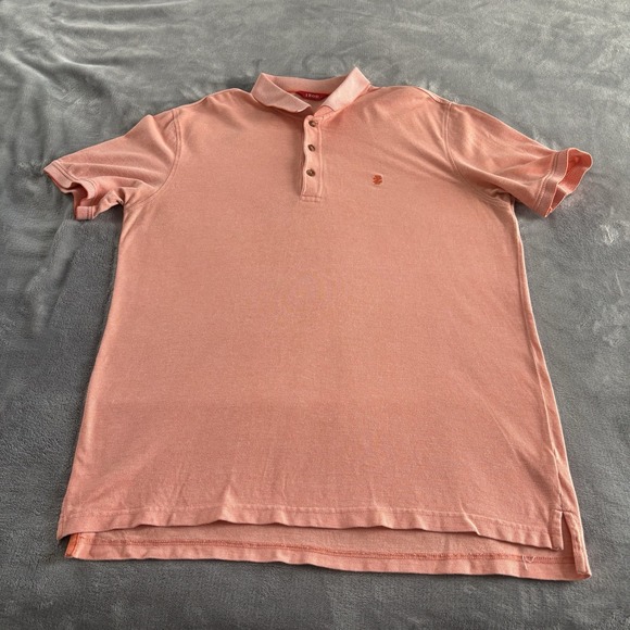 IZOD Men's Coral Polo Shirt Short Sleeve Casual Collared Golf Shirt Large - Picture 6 of 13